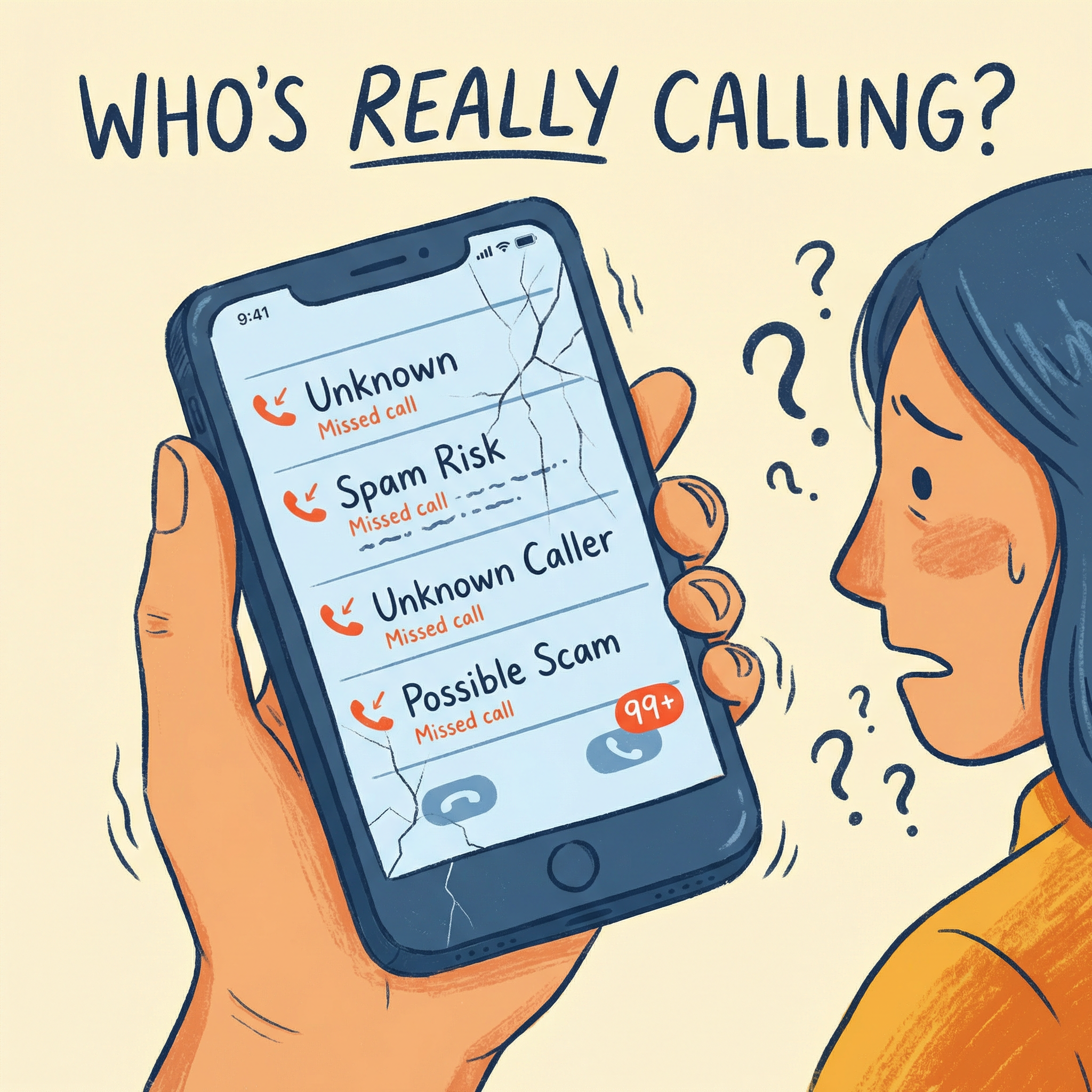 Phone overwhelmed by unknown calls